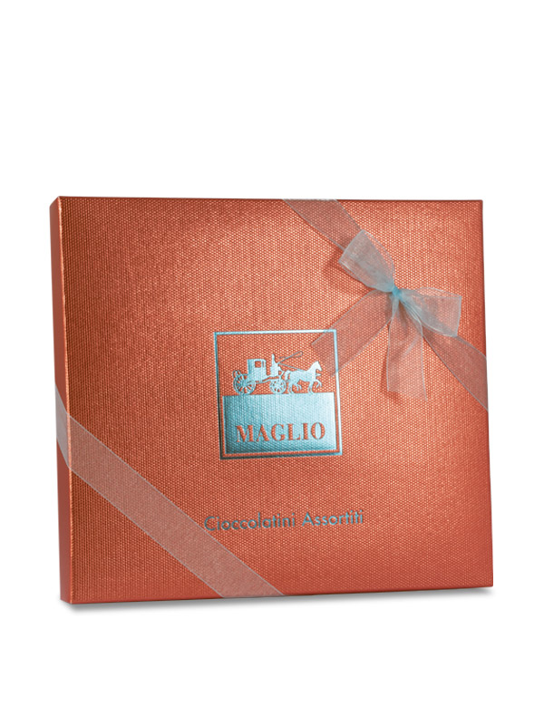 Scatola porta Cioccolatini artigianali per Pasticceria Colore Lino Celeste  mis. 6 x 5 x h 3 cm